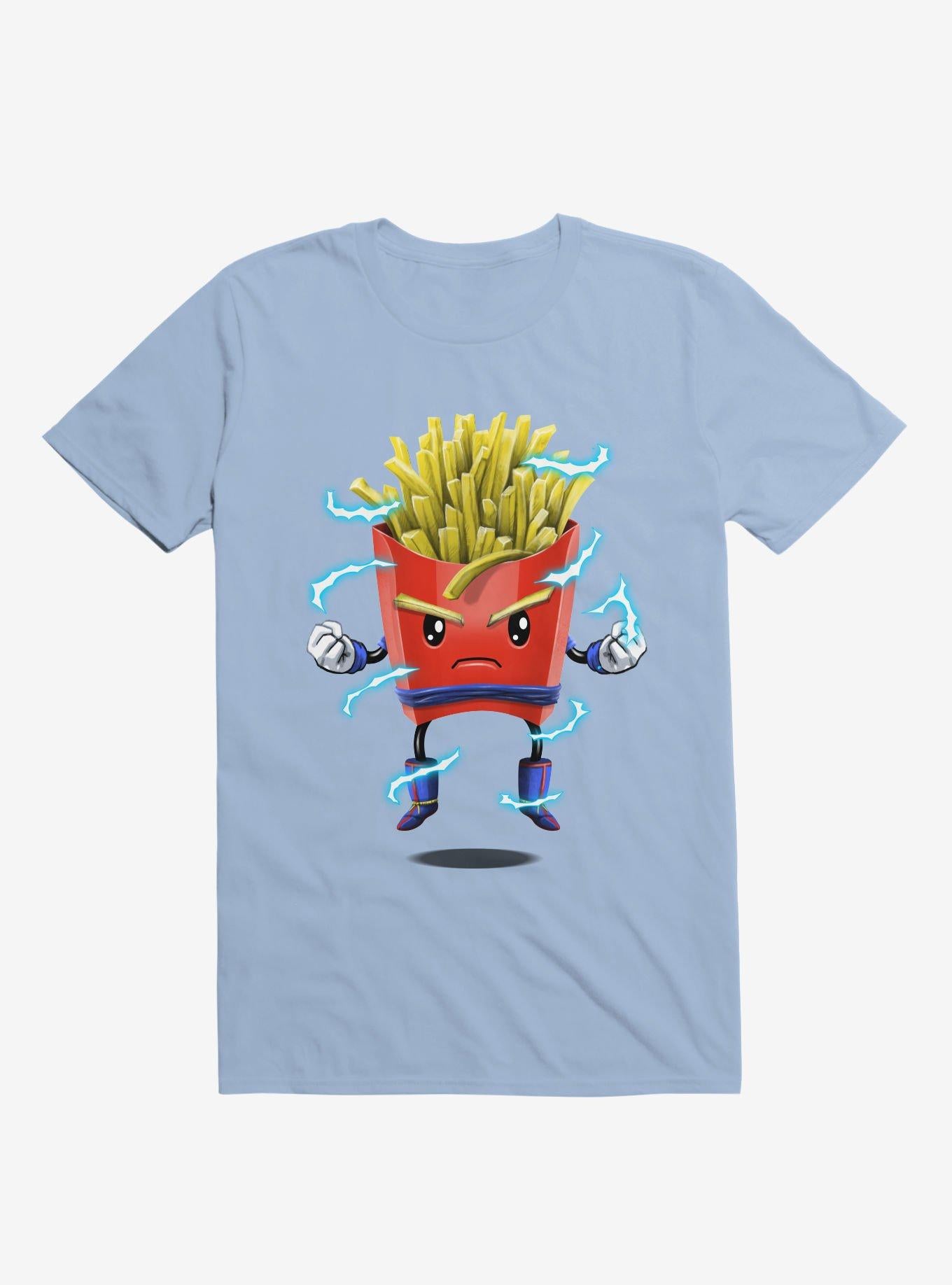 Saiyan Fries Light Blue T Shirt T Shirt Viral TikTok Workout Ready