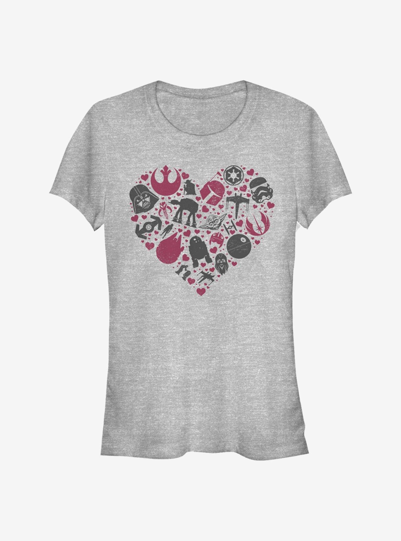 Star Wars Heart Icons Girls T-Shirt | Premium Unisex T-Shirt, Trending Graphic Tee