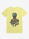 Free Hugs Octopus Corn Silk Yellow T Shirt T Shirt Comfort Fit Workout Ready