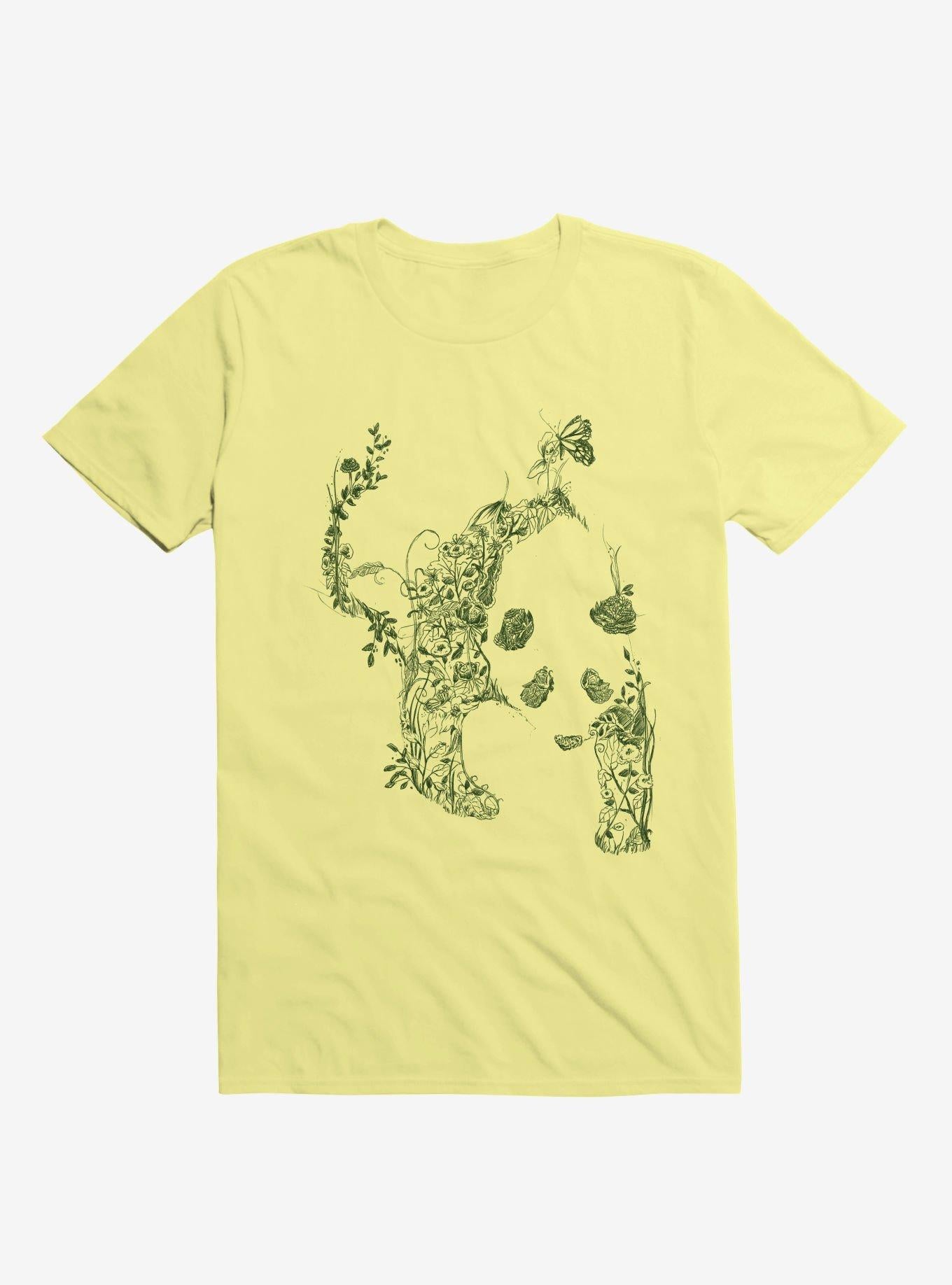 Sketch Of Nature Panda Corn Silk Yellow T Shirt T Shirt Trending US