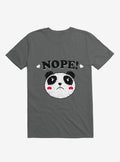 Nope Panda Charcoal Grey T Shirt T Shirt Streetwear Style Best Seller Look