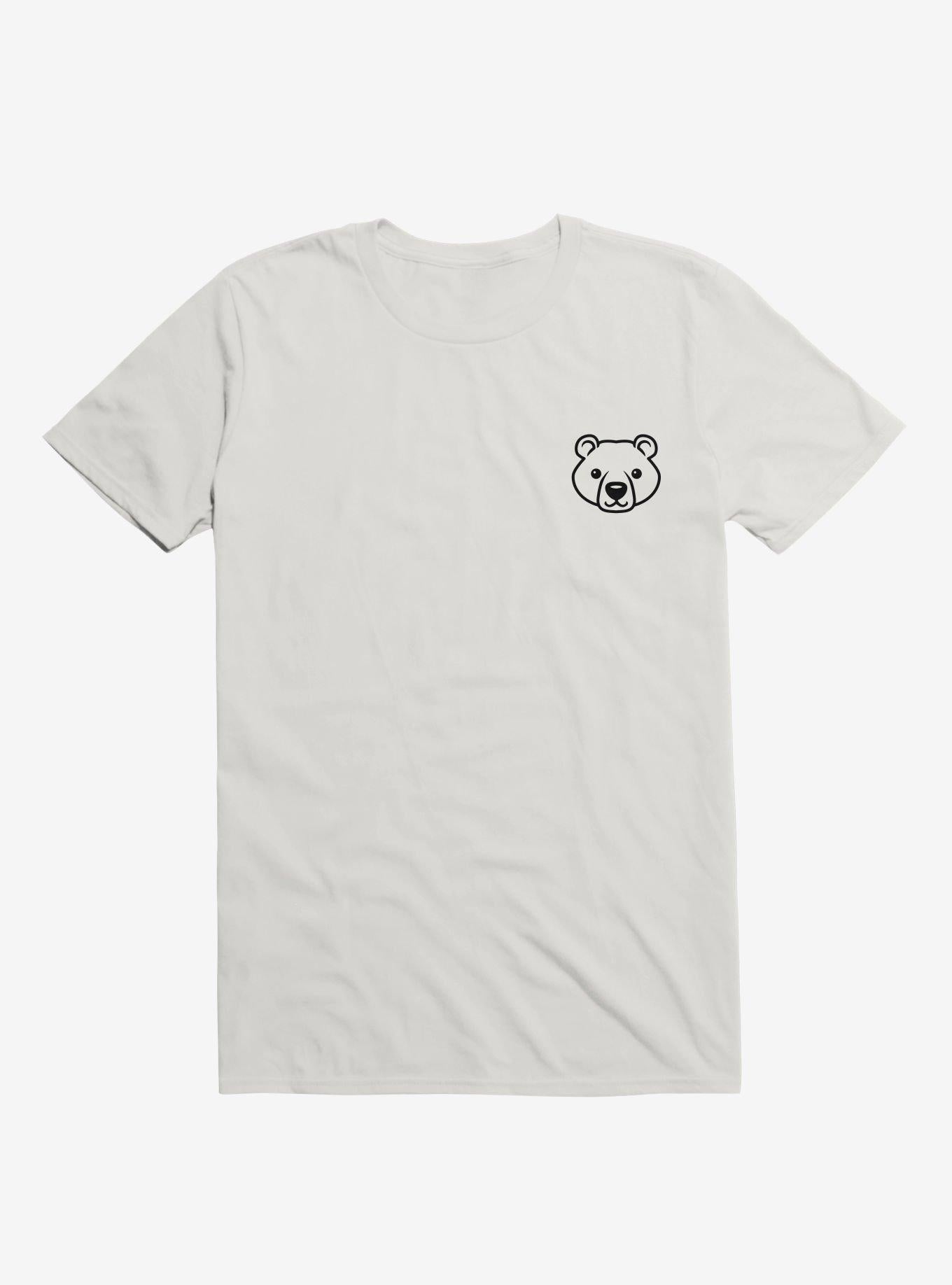 Bear Black And White Minimalist Pictogram White T Shirt T Shirt Trending US Gift Ready