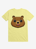 Bear Face Corn Silk Yellow T Shirt T Shirt Trending US