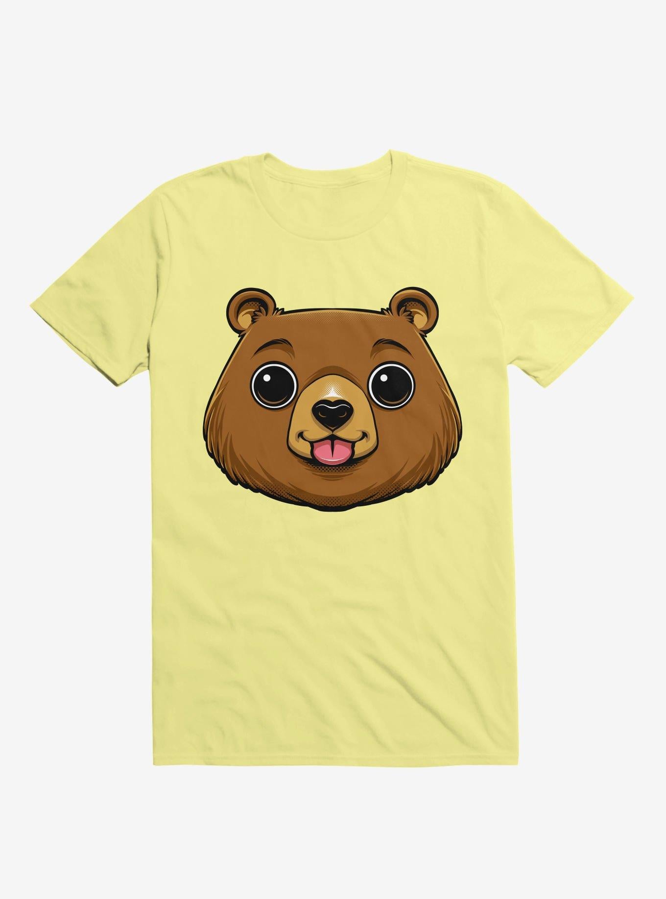 Bear Face Corn Silk Yellow T Shirt T Shirt Trending US