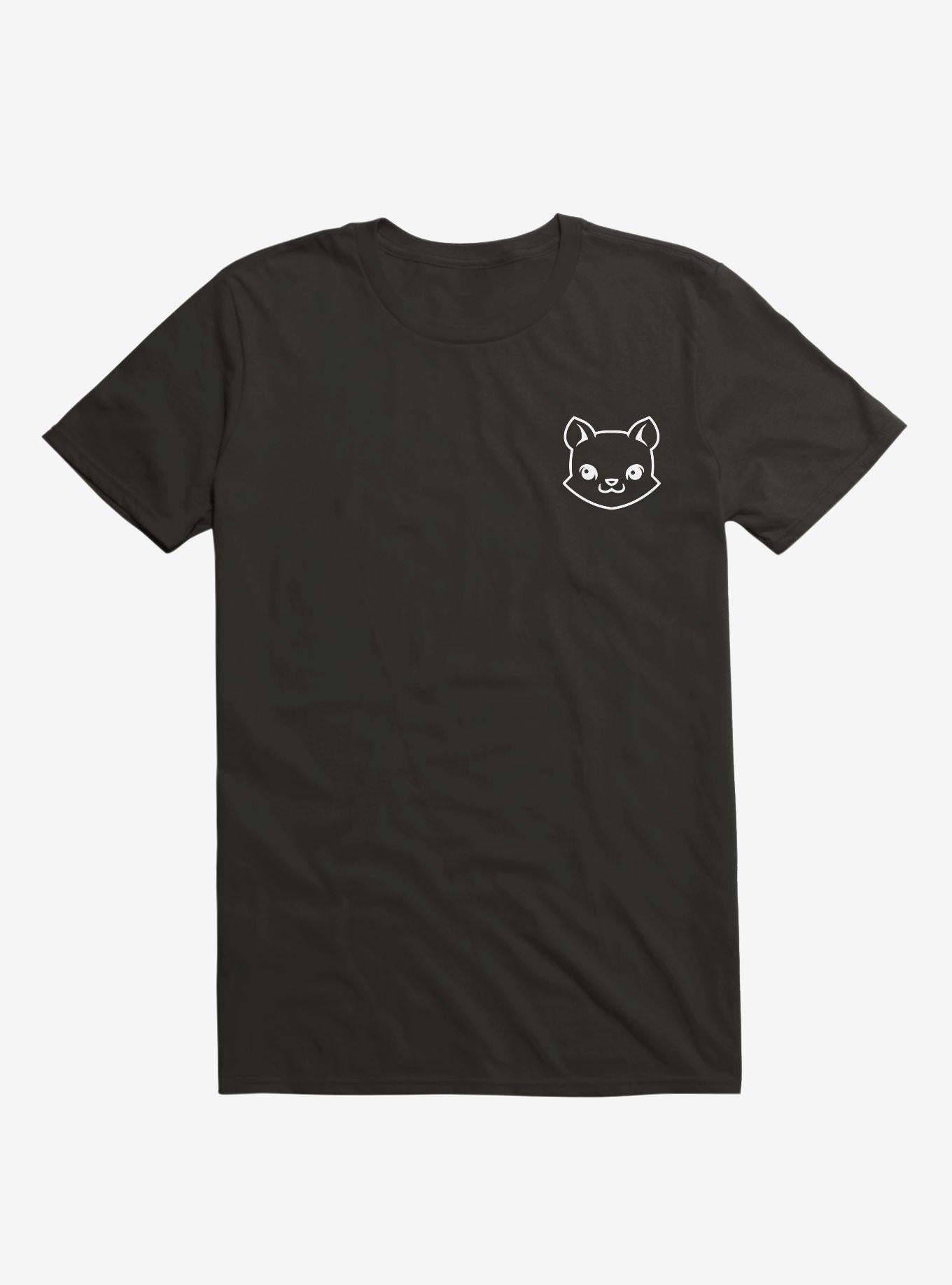 Cat Minimalist Pictogram Black T Shirt T Shirt Gym Lifestyle Hot Right Now
