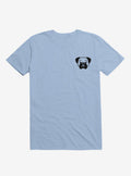 Dog Minimalist Pictogram Light Blue T Shirt T Shirt Trending US