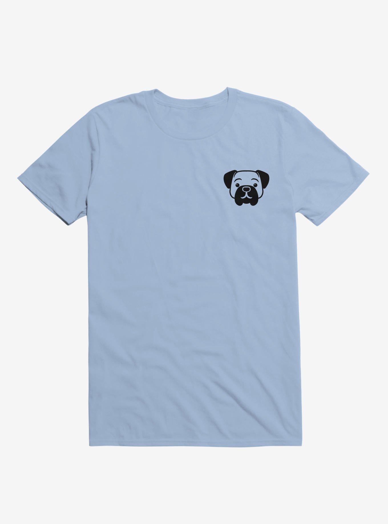 Dog Minimalist Pictogram Light Blue T Shirt T Shirt Trending US
