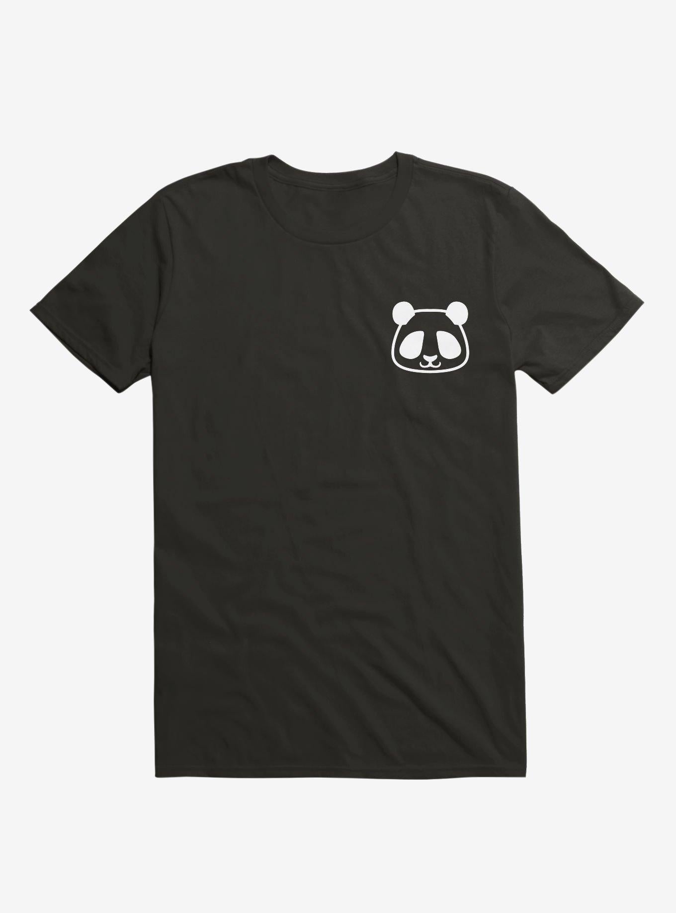 Panda Black And White Minimalist Pictogram White T Shirt T Shirt Trending US Workout Ready