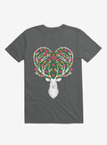Blooming Deer II Charcoal Grey T Shirt T Shirt Trending US
