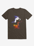 Yin Yang Astronaut Scuba Brown T Shirt T Shirt Viral TikTok Gift Ready