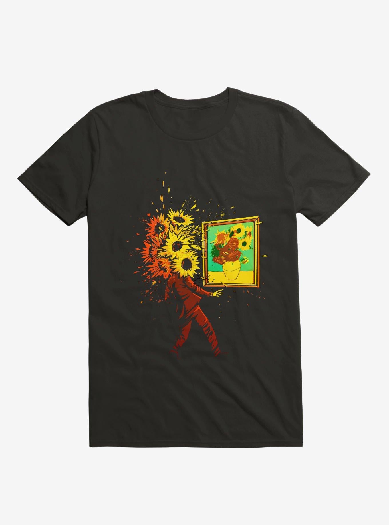 Van Gogh s Sunflowers T Shirt T Shirt Gym Lifestyle Daily Wear