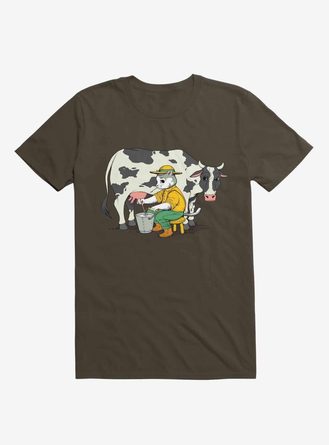 Cat Farmer Brown T Shirt T Shirt Comfort Fit Hot Right Now