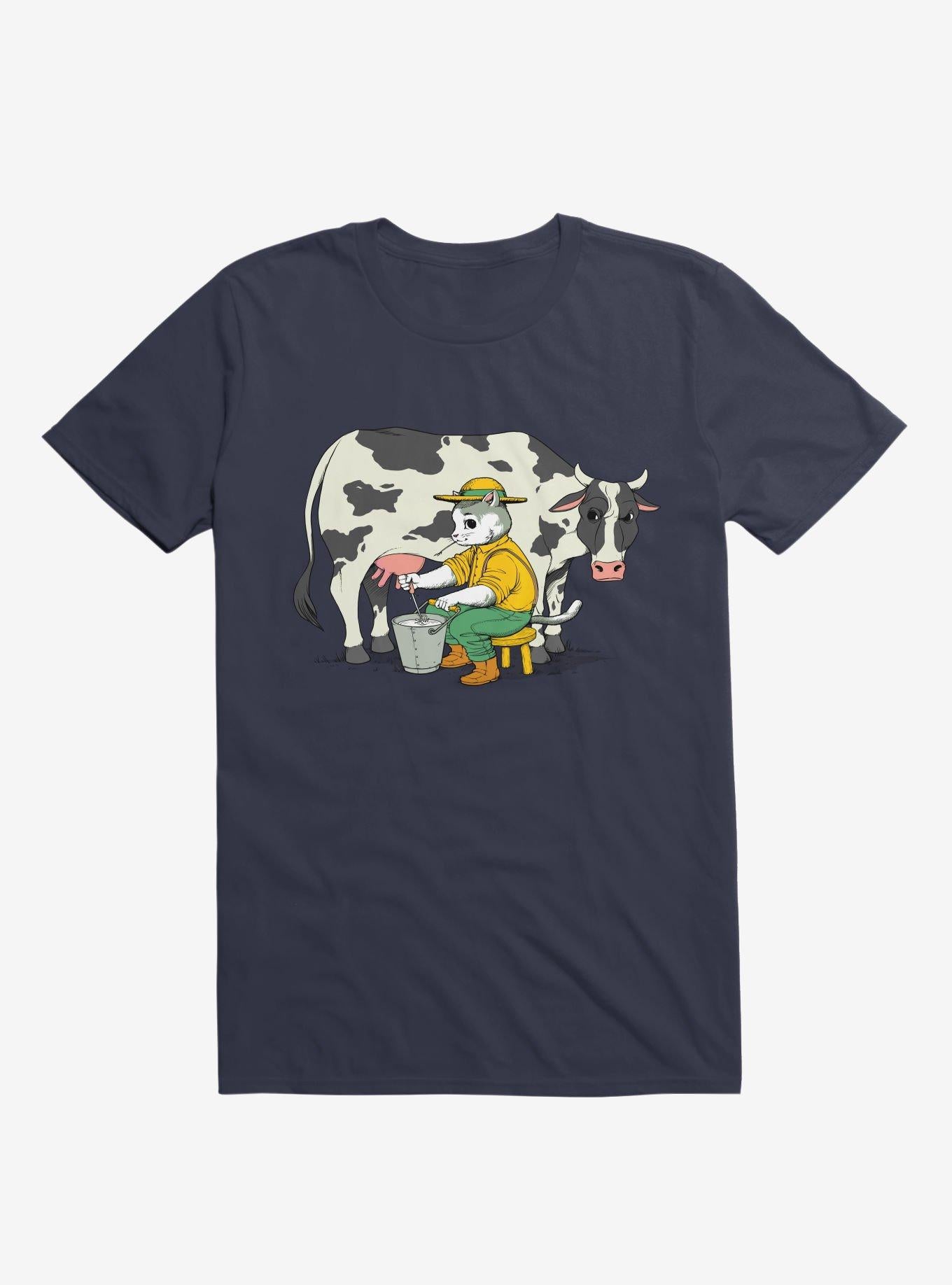 Cat Farmer Navy Blue T Shirt T Shirt Premium Print Gift Ready