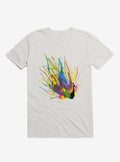 Colorful Peacock White T Shirt T Shirt Trending US