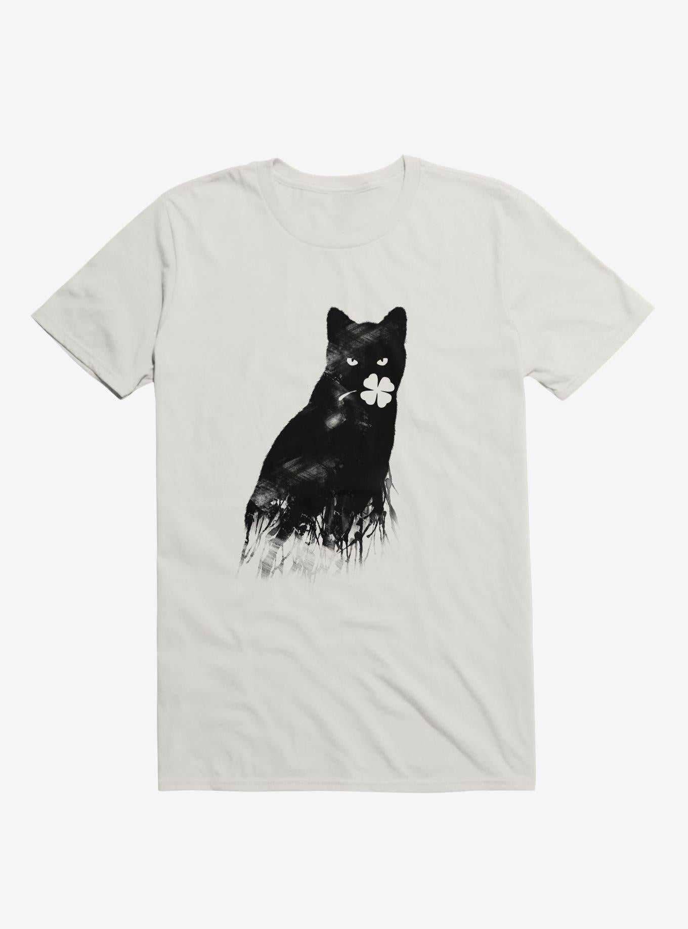 Ambivalence Cat Clover White T Shirt T Shirt High Search Demand Fan Favorite