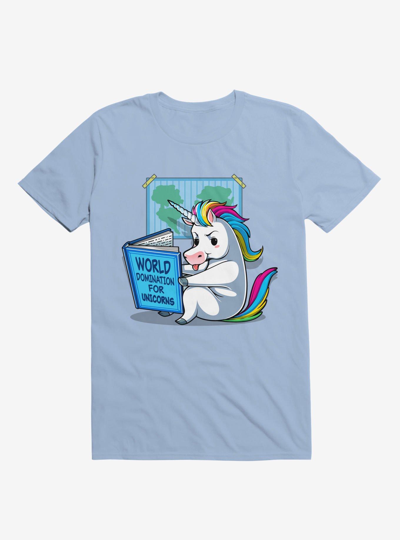 World Domination For Unicorns Light Blue T Shirt T Shirt Trending US
