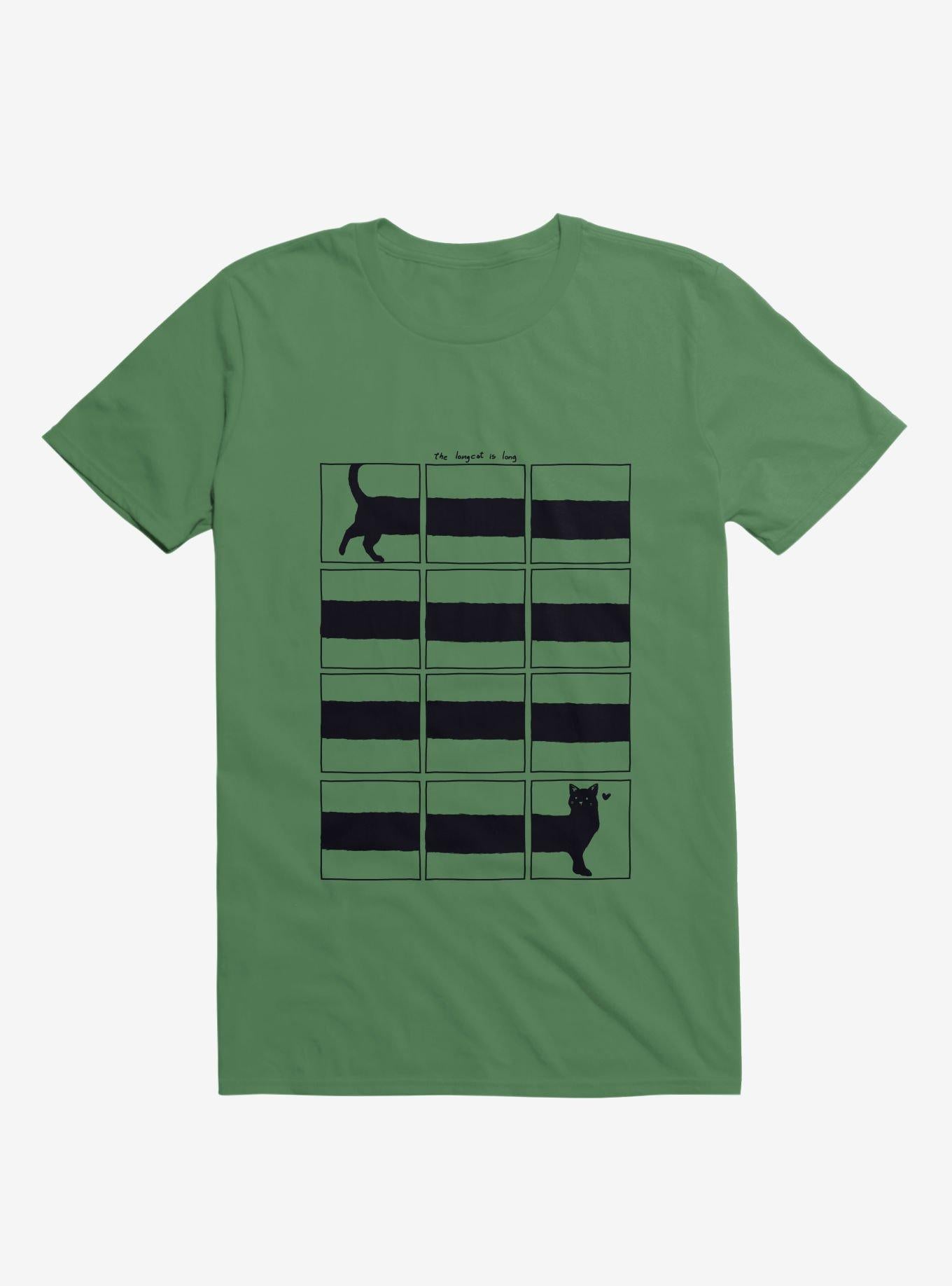 The Longcat Is Long Kelly Green T Shirt T Shirt Viral TikTok Funny Quote
