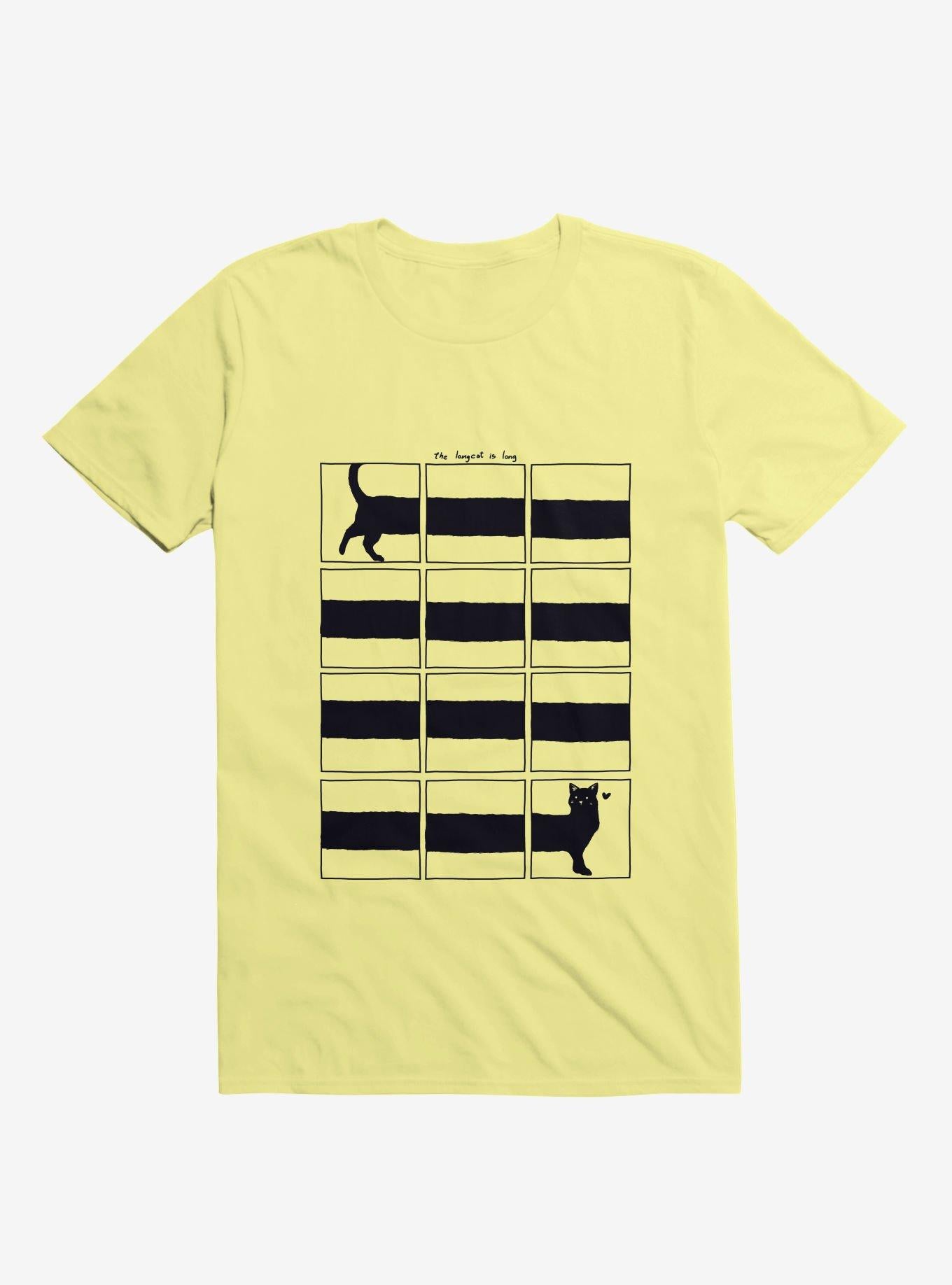 The Longcat Is Long Corn Silk Yellow T Shirt T Shirt Trending US Workout Ready