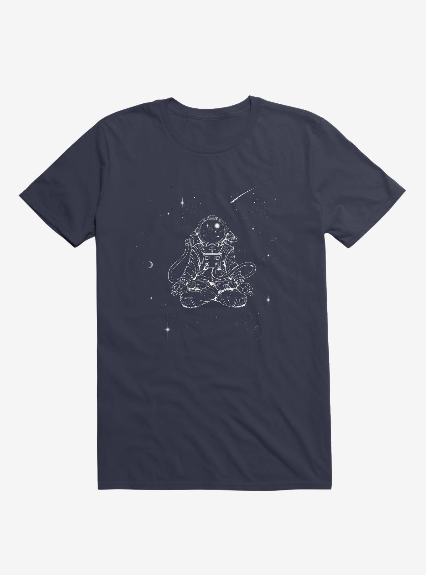 Zen Astronaut Navy Blue T Shirt T Shirt Comfort Fit Hot Right Now