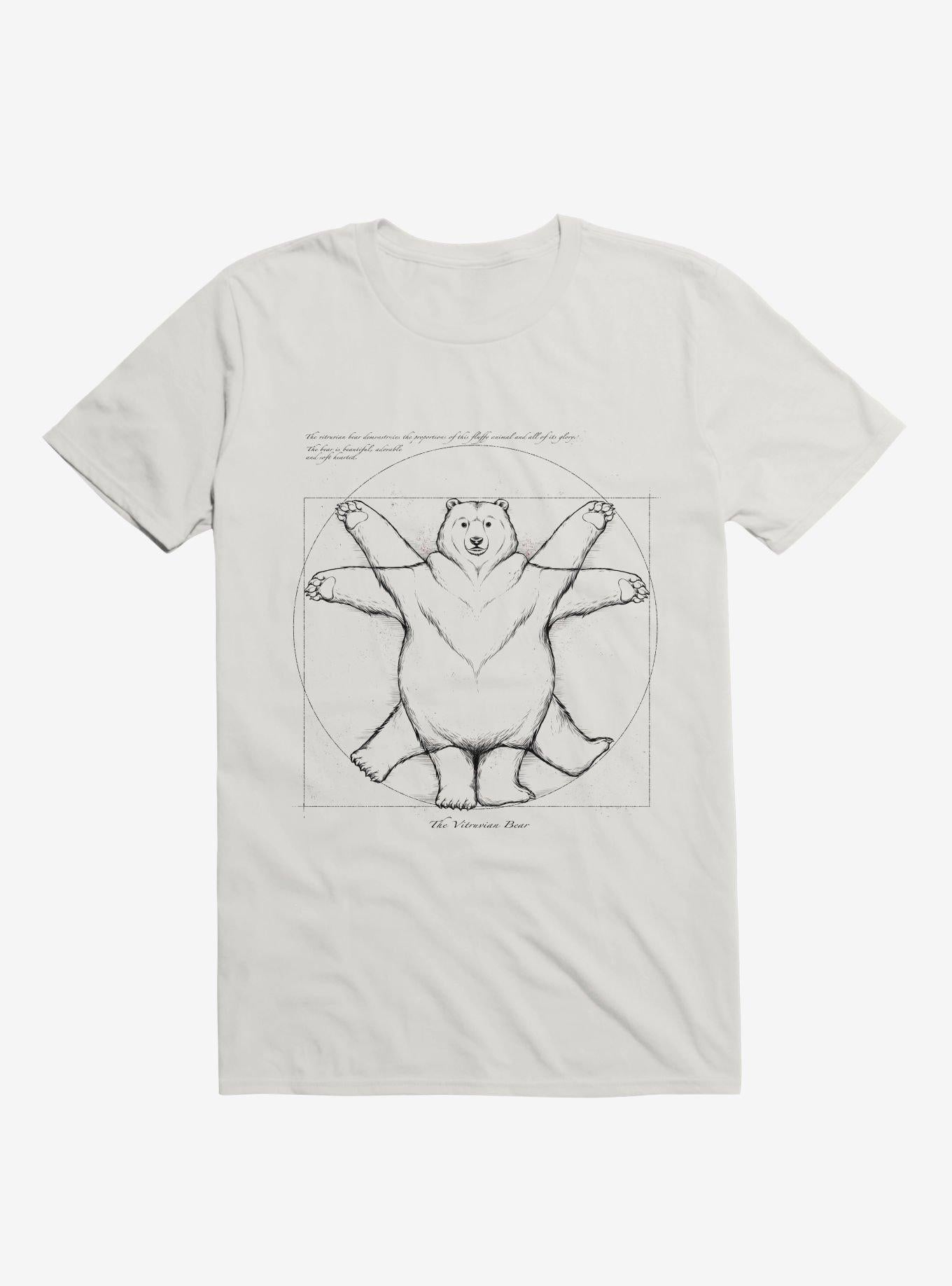 Vitruvian Bear White T Shirt T Shirt Viral TikTok Gift Ready