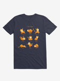 Yoga Cat Navy Blue T Shirt T Shirt Trending US