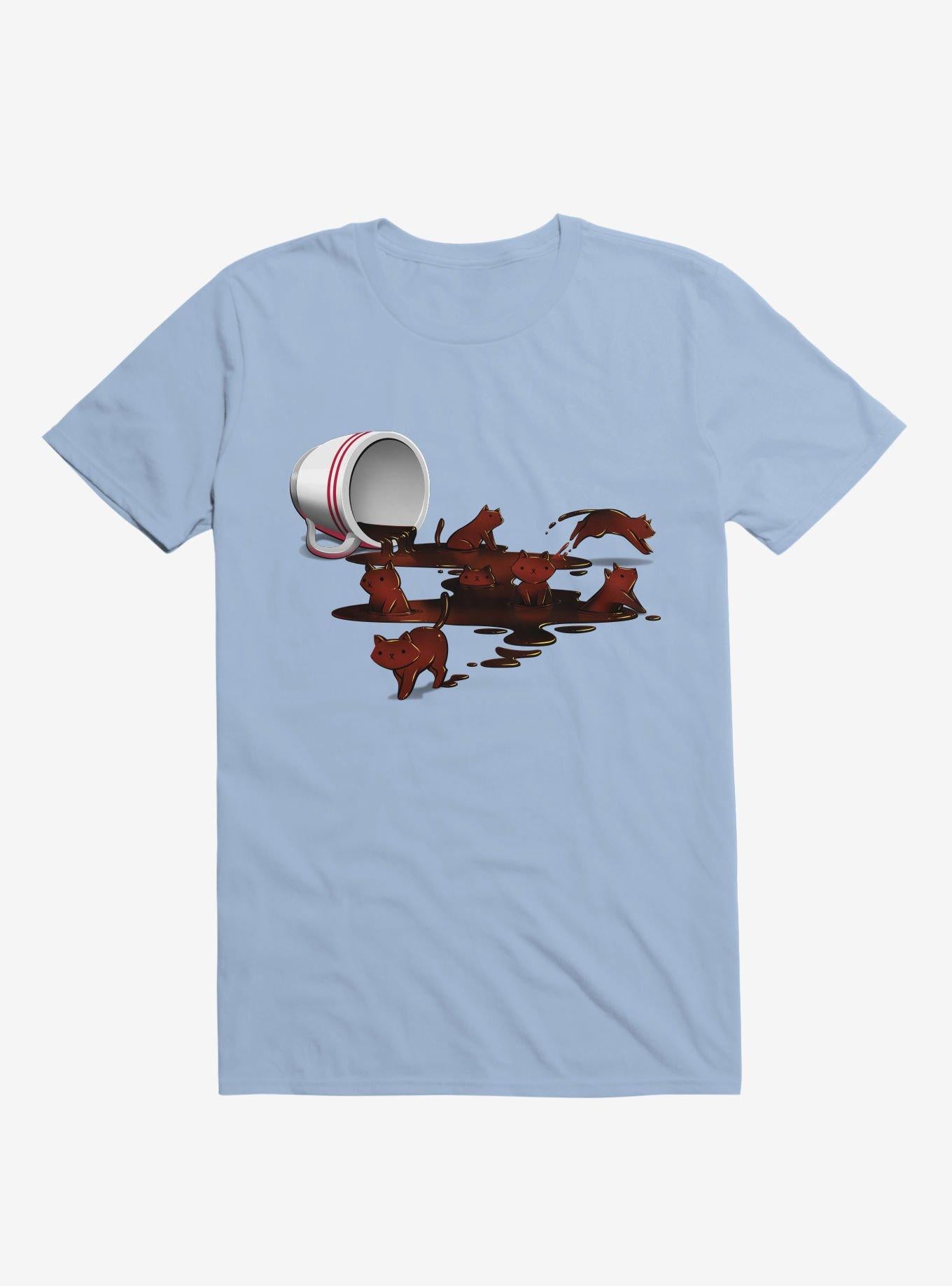 Coffee Cat Light Blue T Shirt T Shirt Trending US
