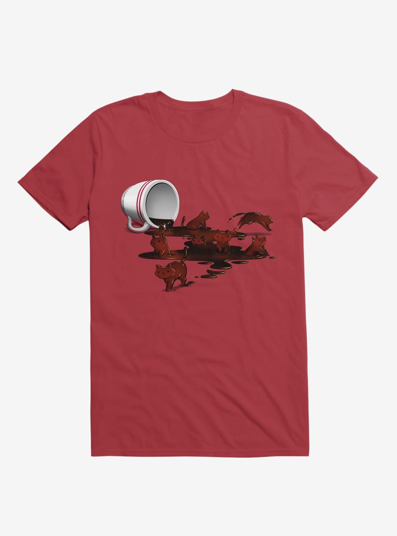 Coffee Cat Red T Shirt T Shirt Trending US