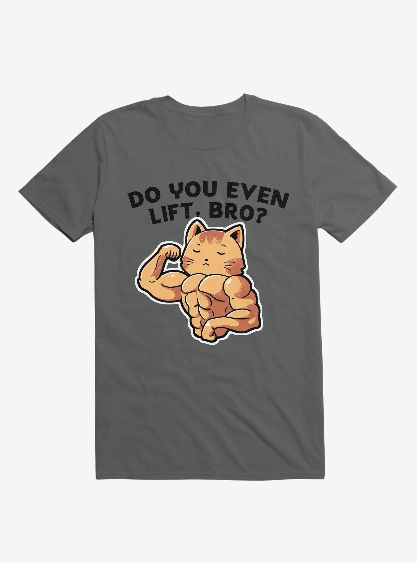 Do You Even Lift Bro Cat Charcoal Grey T Shirt T Shirt Gym Lifestyle Workout Ready