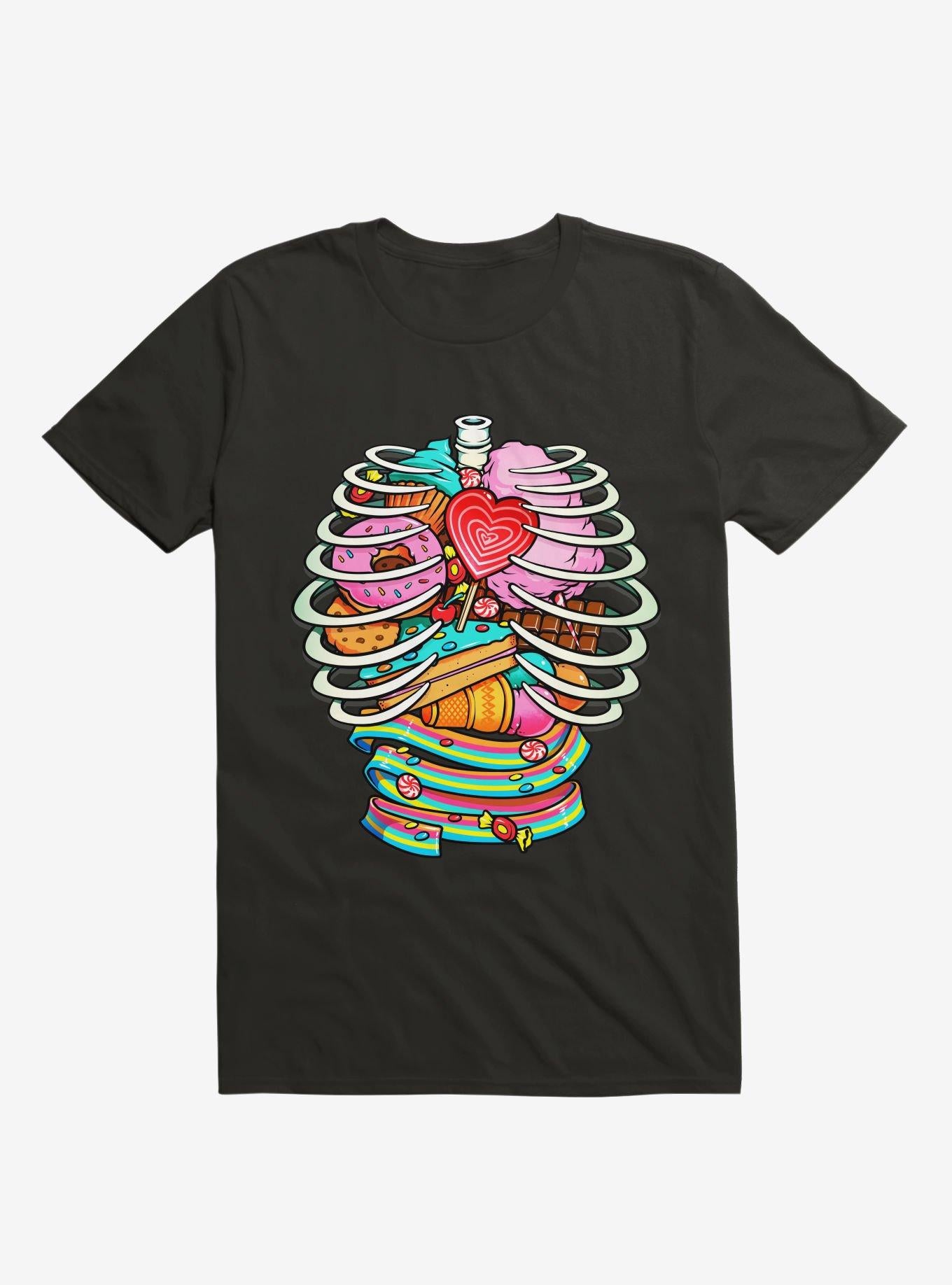 Unicorn Anatomy Sweet Inside Black T Shirt T Shirt Comfort Fit Daily Wear