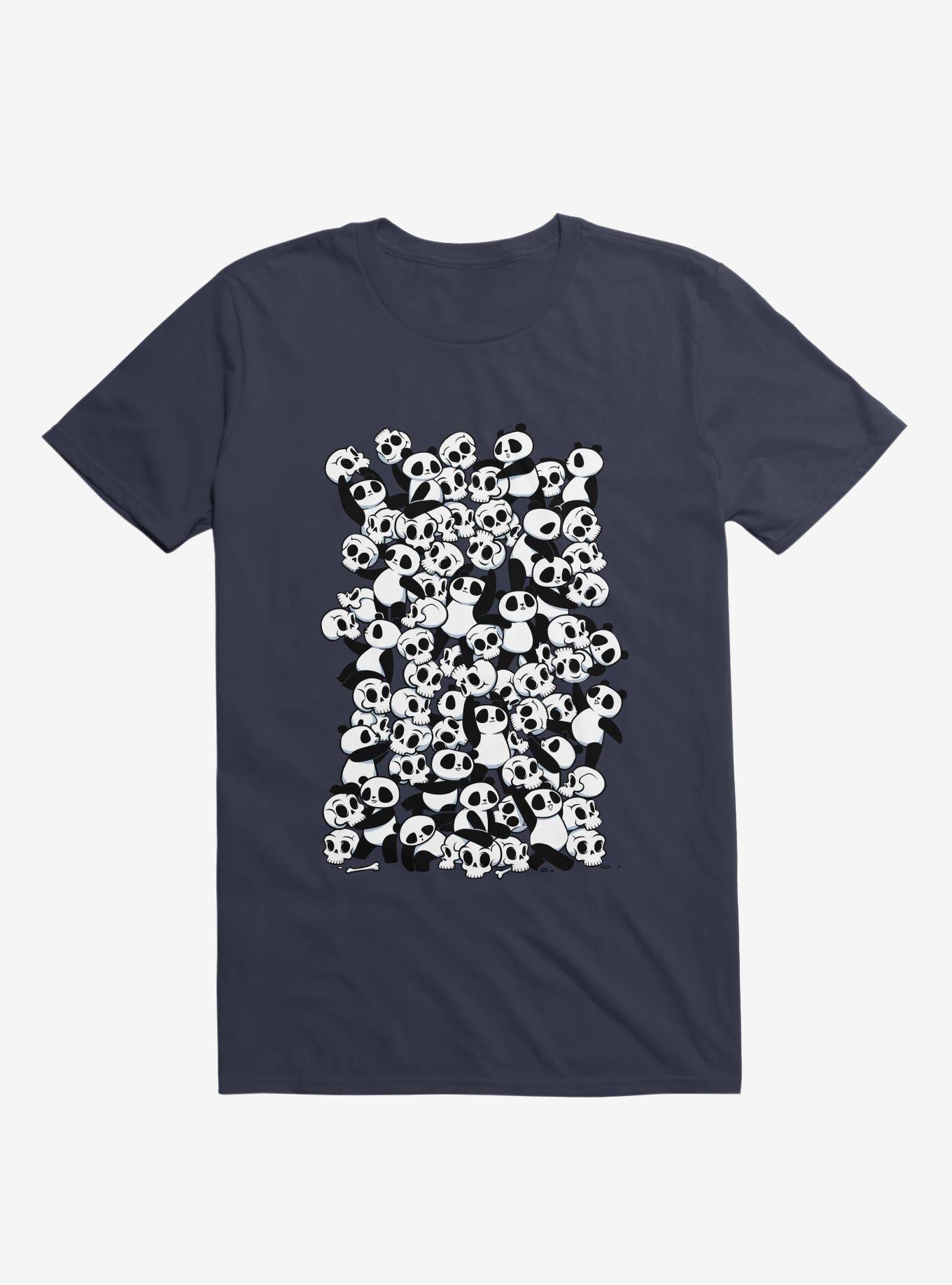 Dia De Los Muertos Panda Party Navy Blue T Shirt T Shirt Trending US