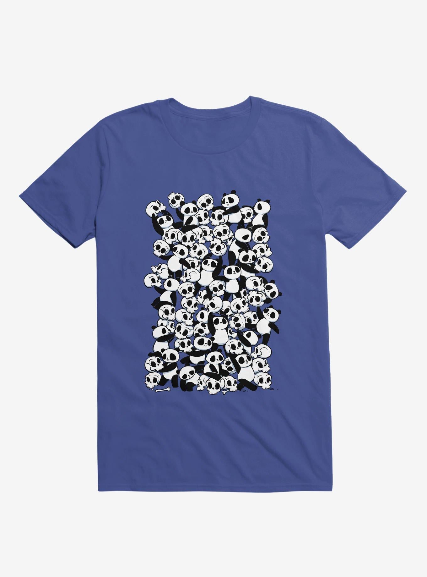 Dia De Los Muertos Panda Party Royal Blue T Shirt T Shirt Trending US