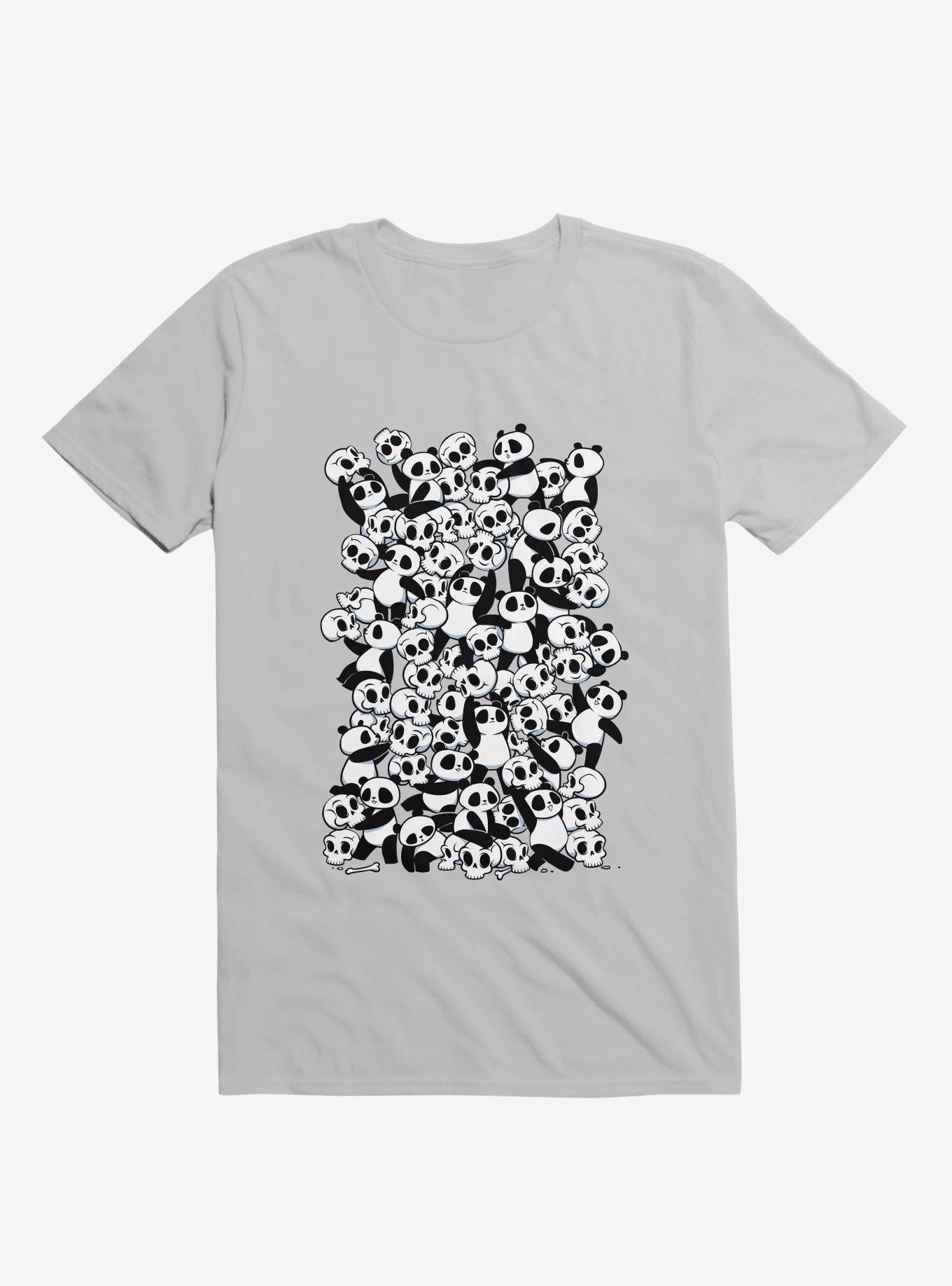 Dia De Los Muertos Panda Party Ice Grey T Shirt T Shirt Premium Print Workout Ready