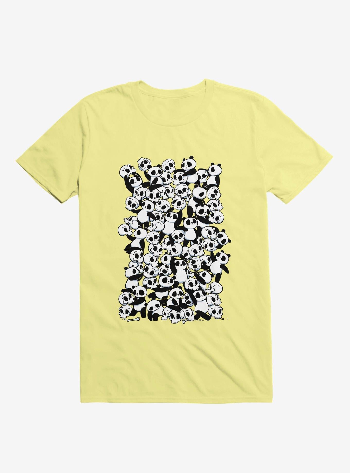 Dia De Los Muertos Panda Party Corn Silk Yellow T Shirt T Shirt Trending US