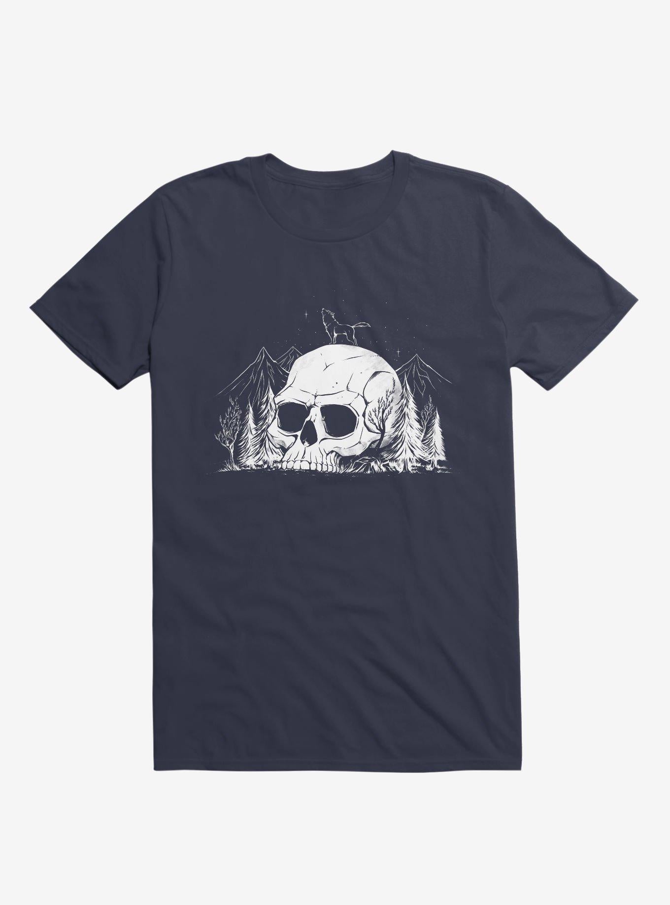 Skull Forest Navy Blue T Shirt T Shirt Trending US Hot Right Now