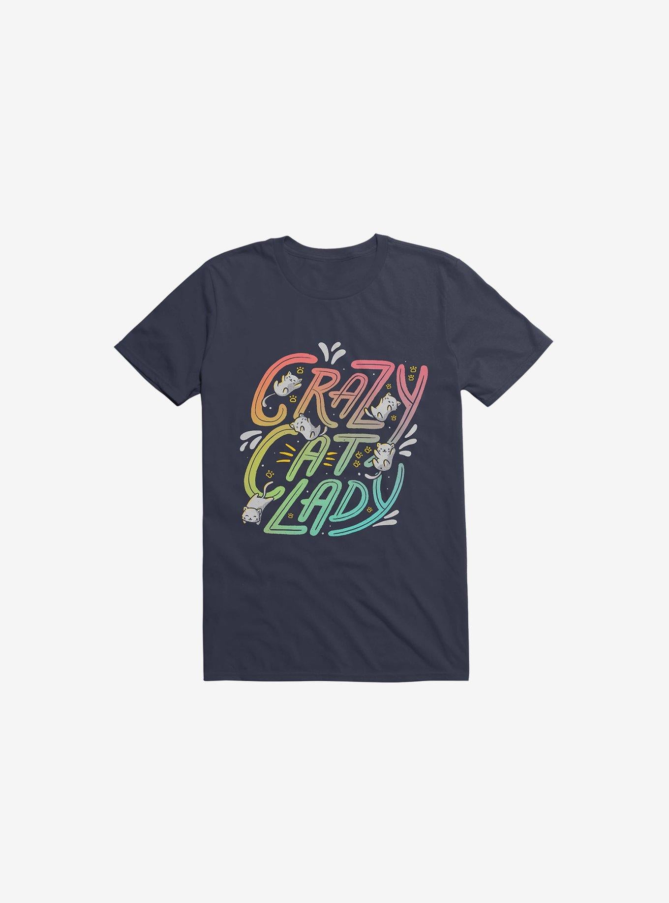 Crazy Cat Lady Navy Blue T Shirt T Shirt Trending US