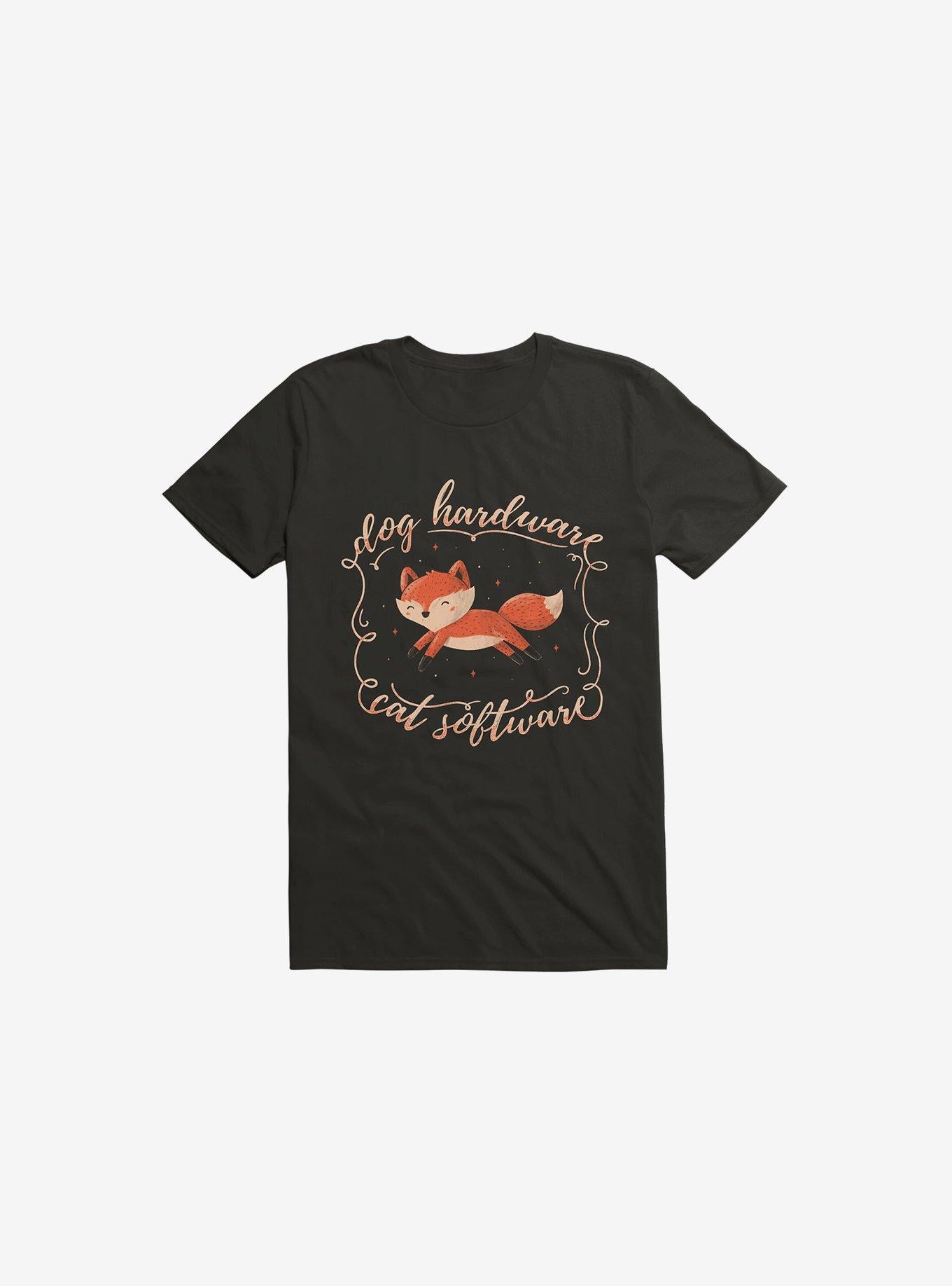 Dog Hardware Cat Software Black T Shirt T Shirt Trending US