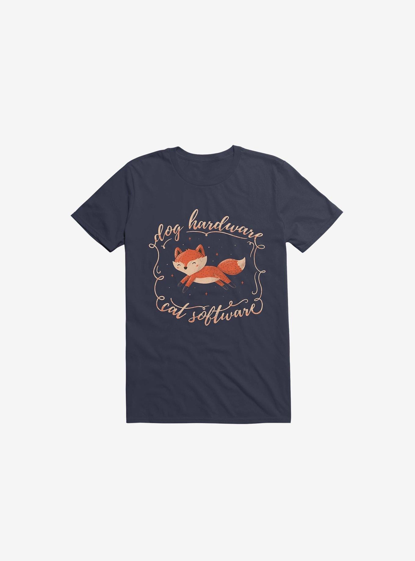Dog Hardware Cat Software Navy Blue T Shirt T Shirt Gym Lifestyle Gift Ready