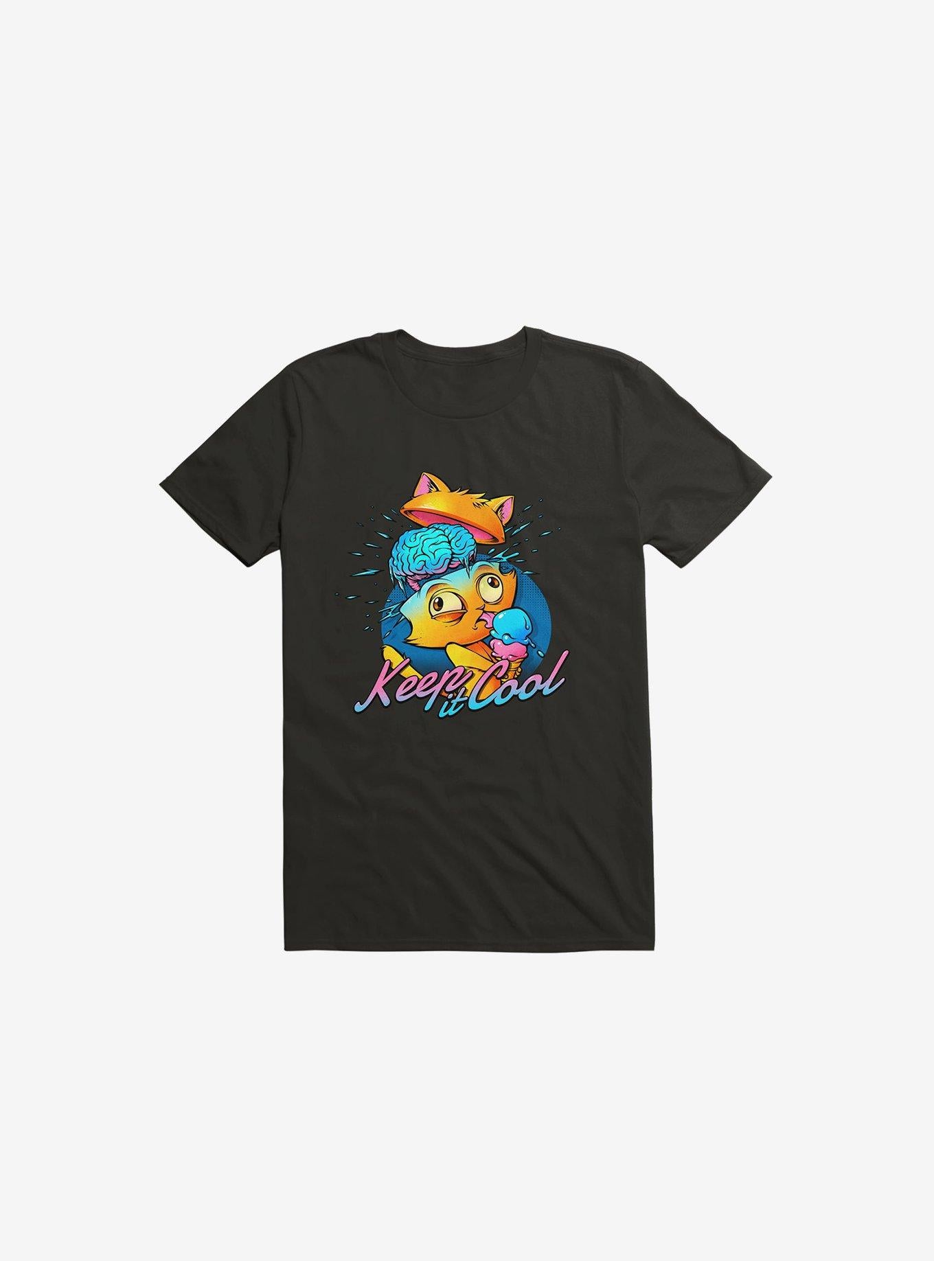 Keep It Cool Cat Black T Shirt T Shirt Viral TikTok Funny Quote
