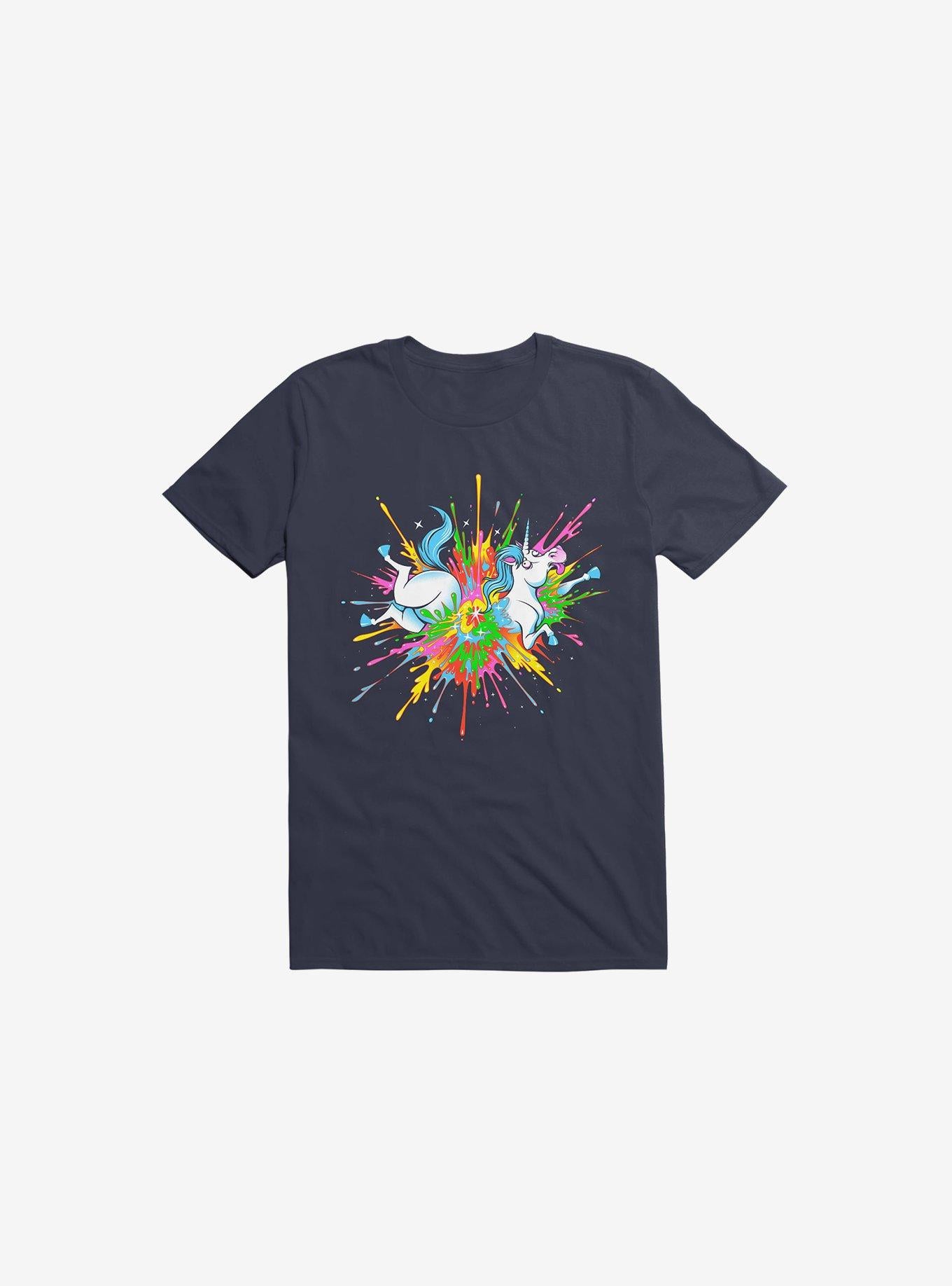 Unicorn Blast Navy Blue T Shirt T Shirt Trending US