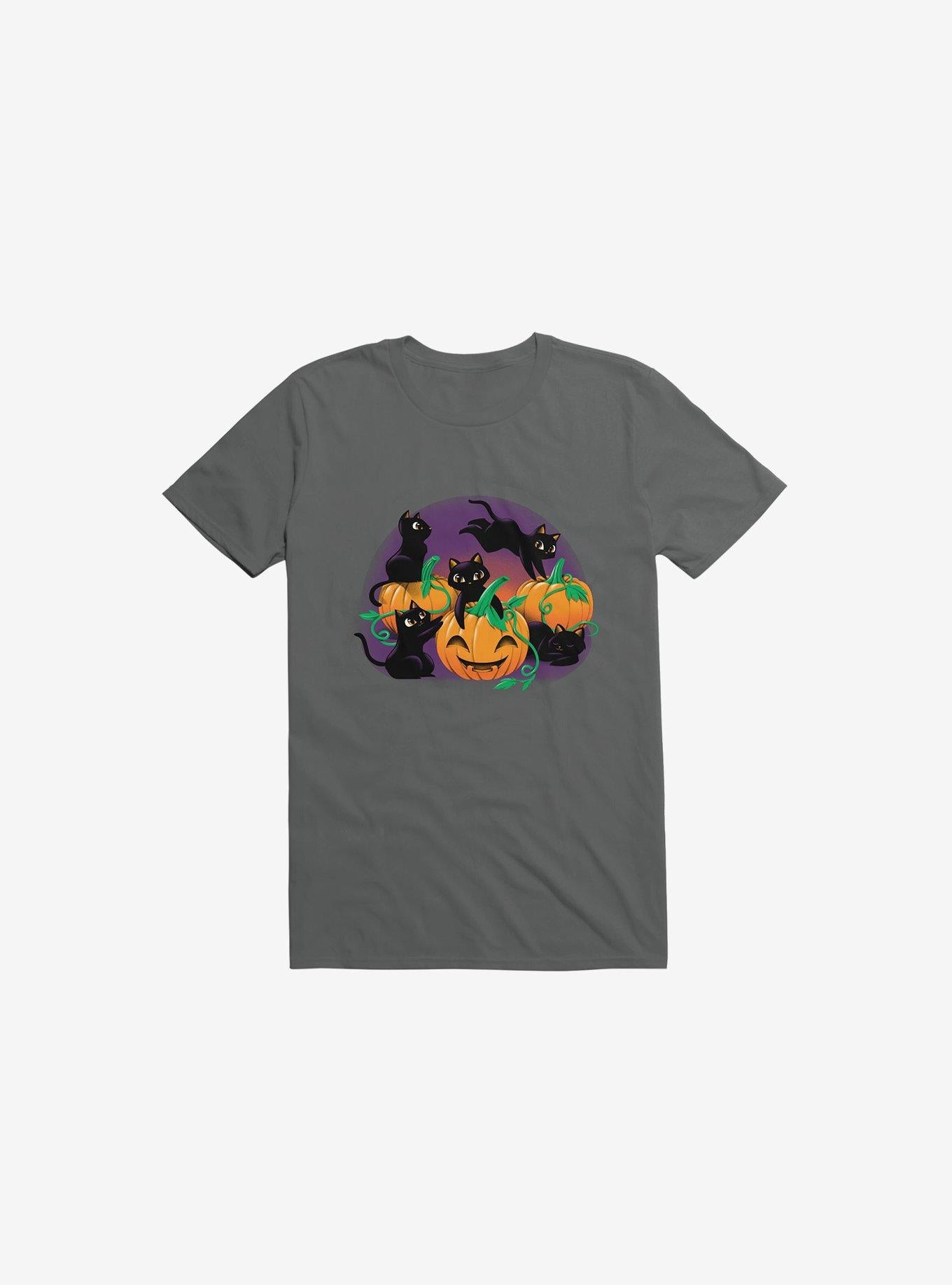 Cat Halloween Charcoal Grey T Shirt T Shirt Trending US