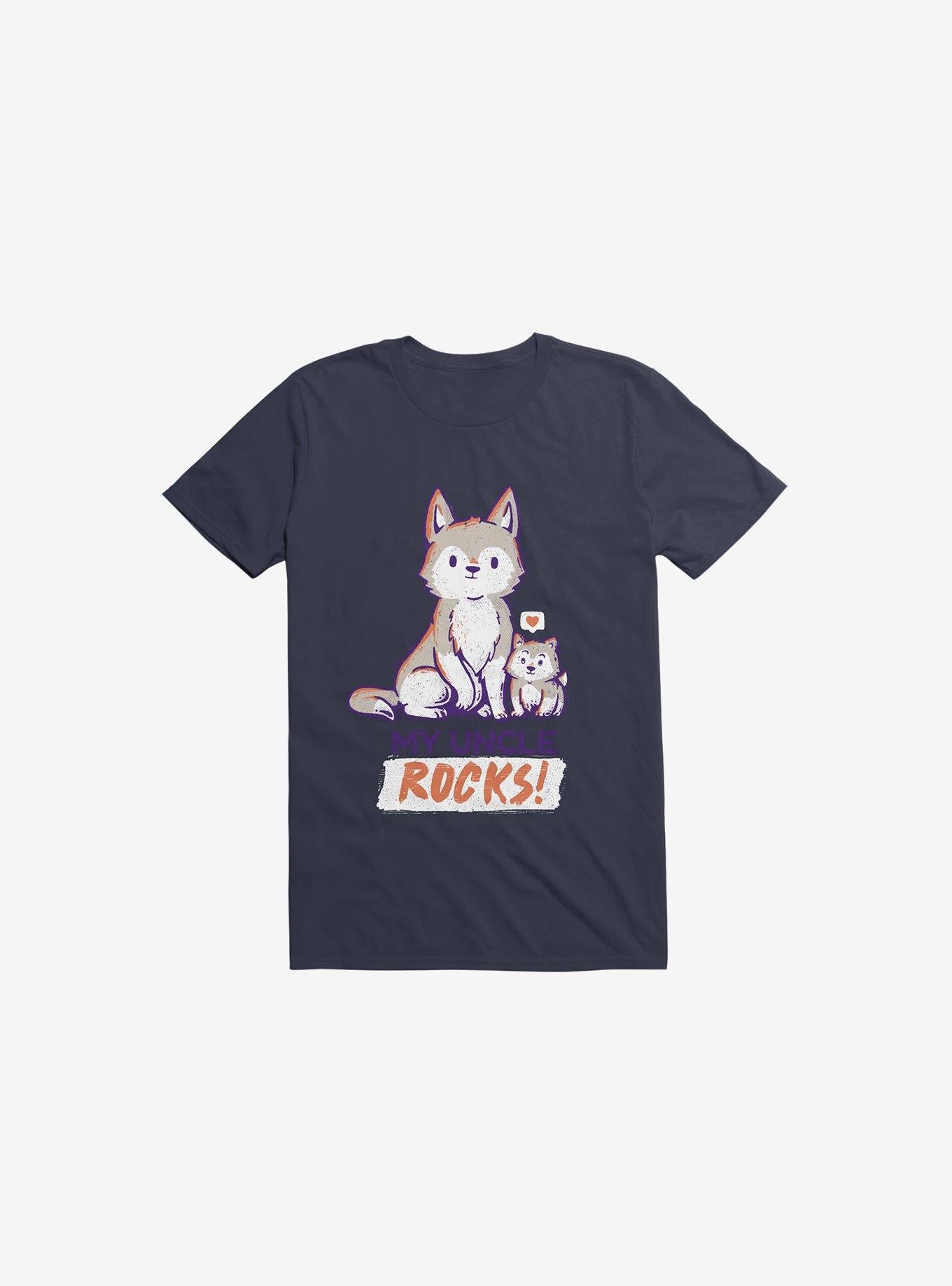 My Uncle Rocks Navy Blue T Shirt T Shirt Trending US