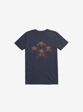 Four Wise Monkeys Navy Blue T Shirt T Shirt Premium Print Gift Ready