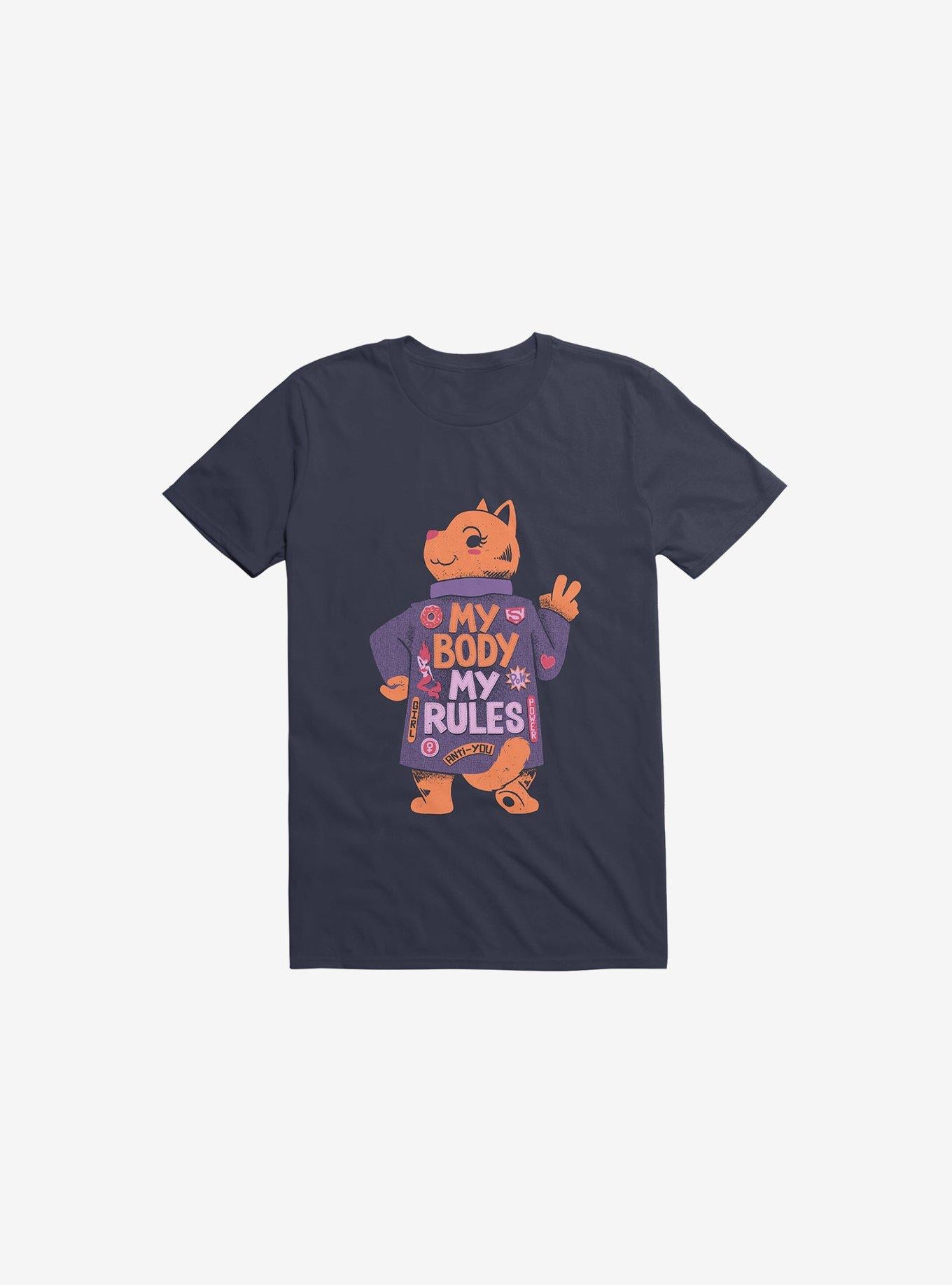 My Body My Rules Cat Navy Blue T Shirt T Shirt Trending US