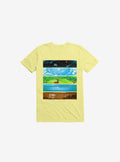Across The Earth Corn Silk Yellow T Shirt T Shirt Gym Lifestyle Best Seller Look