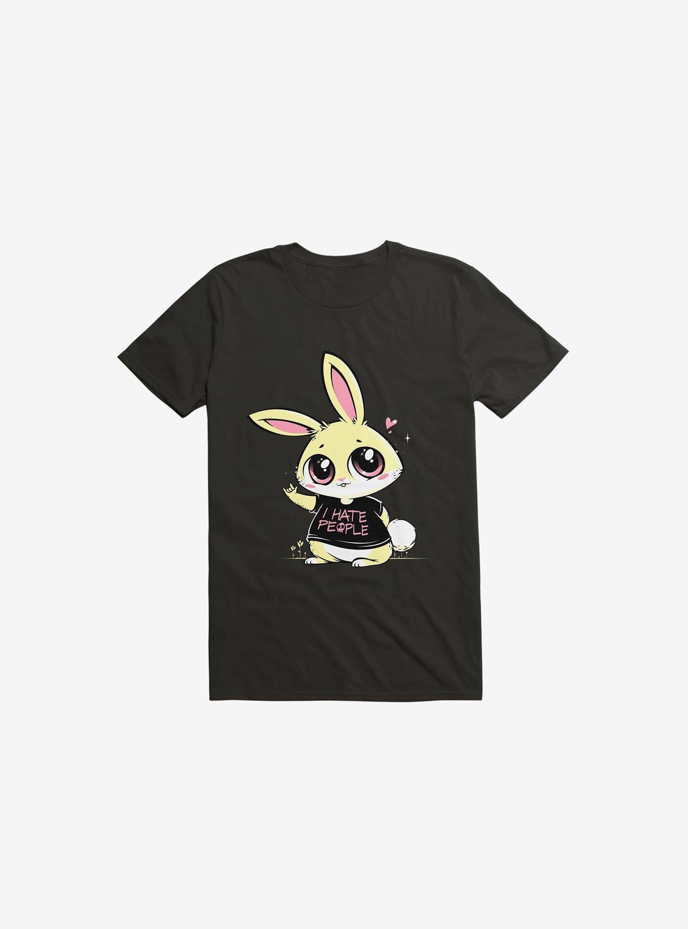 I Hate People Bunny Black T Shirt T Shirt High Search Demand Best Seller Look