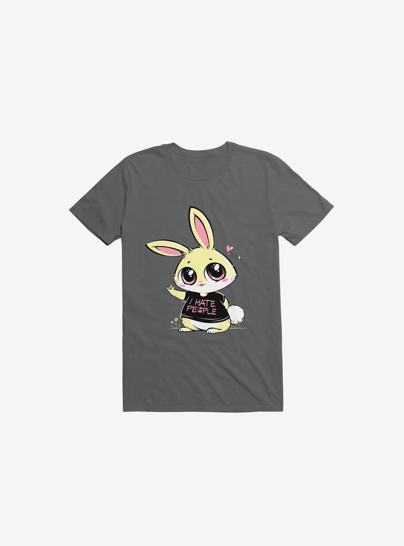 I Hate People Bunny Charcoal Grey T Shirt T Shirt Trending US
