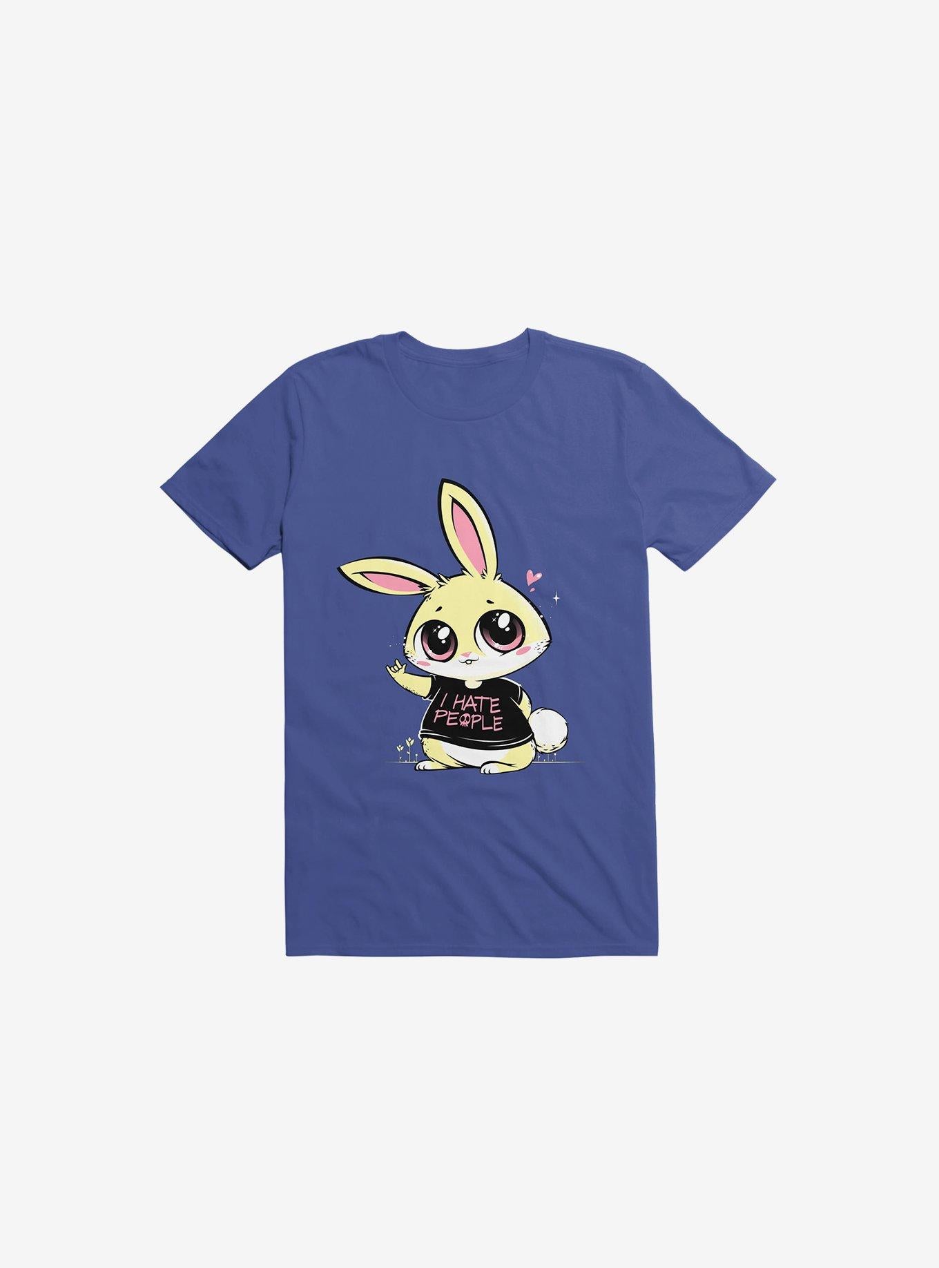 I Hate People Bunny Royal Blue T Shirt T Shirt Trending US