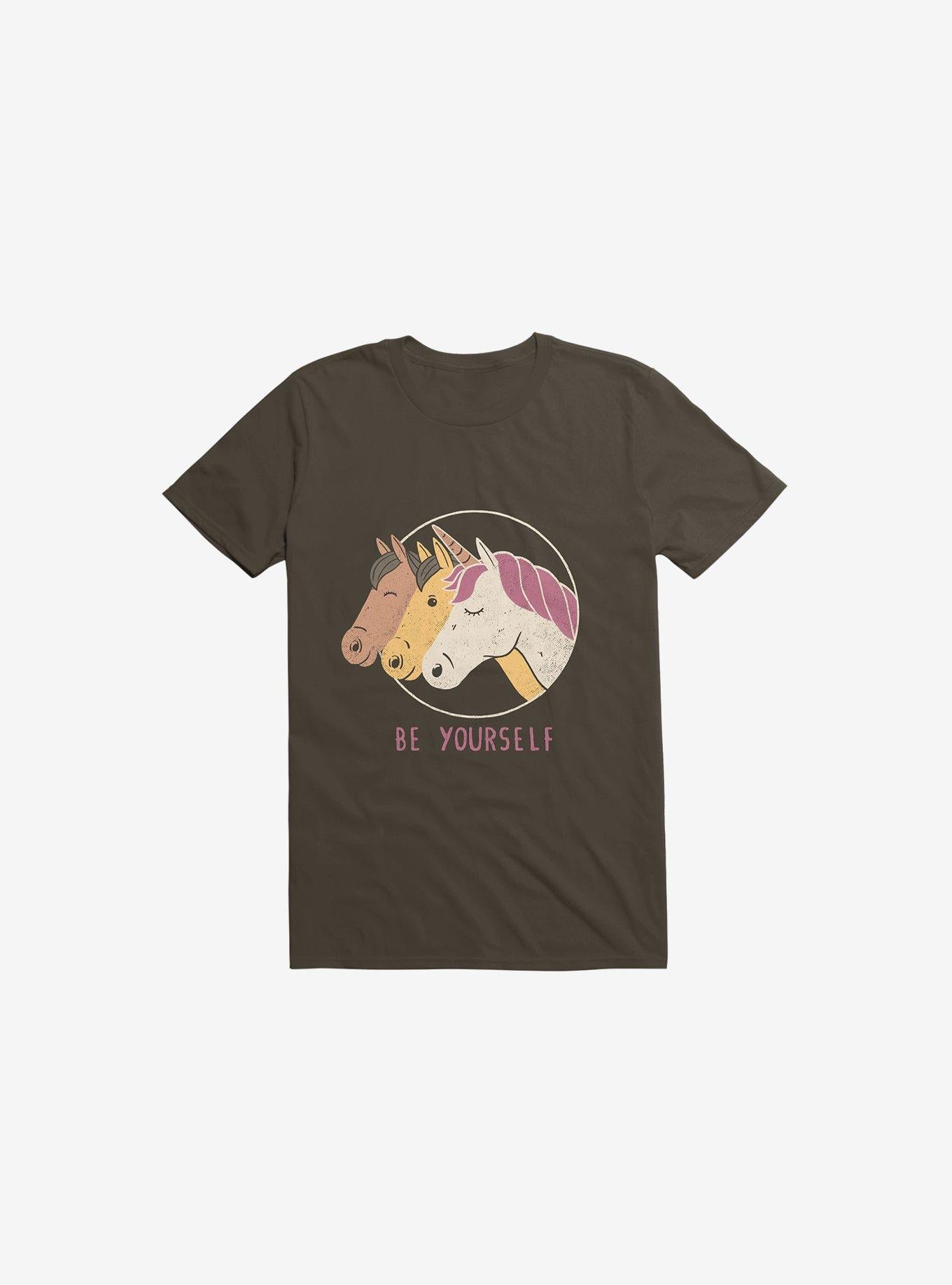 Be Yourself Unicorn Brown T Shirt T Shirt Viral TikTok Workout Ready