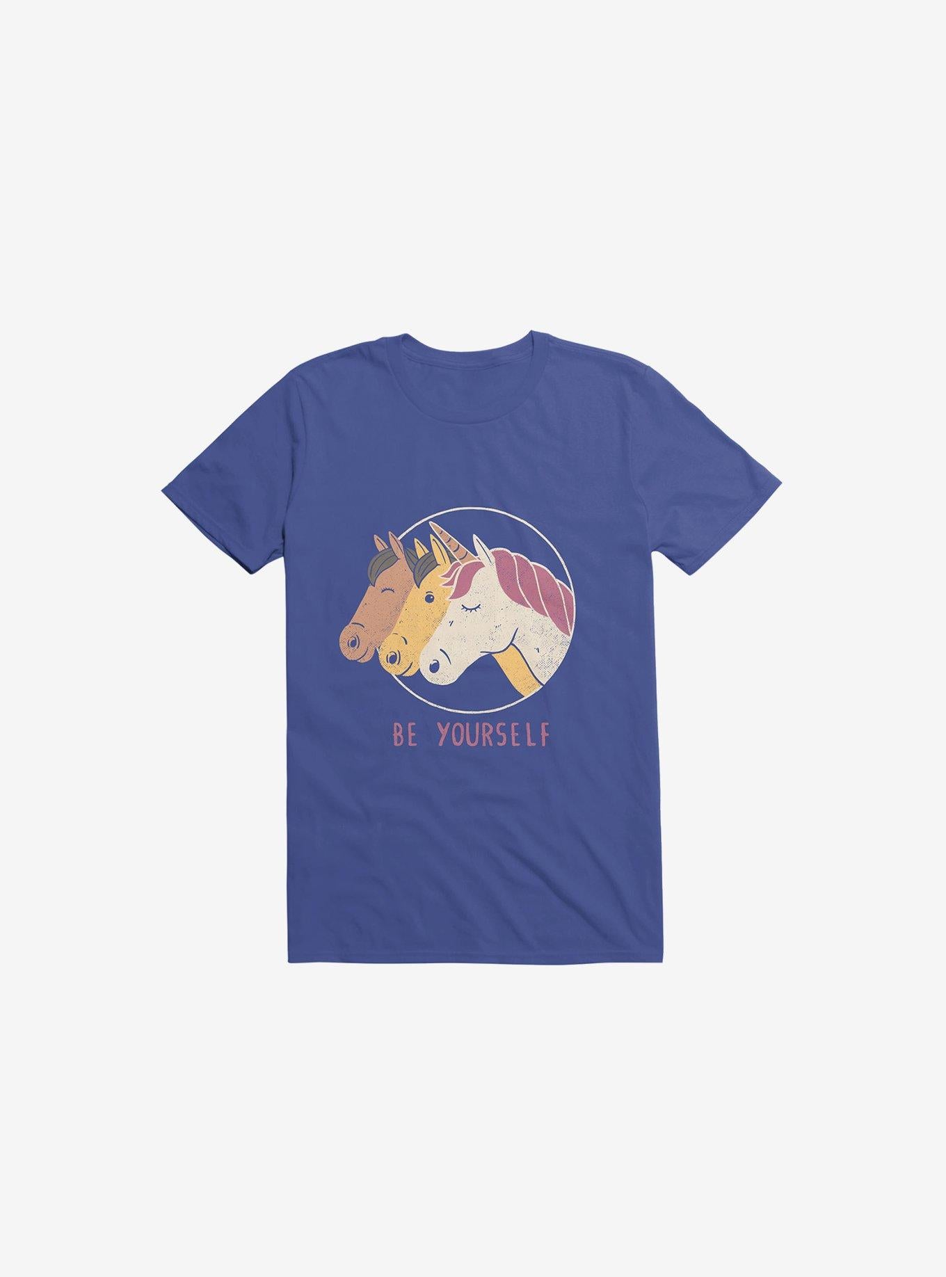 Be Yourself Unicorn Royal Blue T Shirt T Shirt Trending US