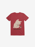 Monday Cat Red T Shirt T Shirt High Search Demand Gift Ready